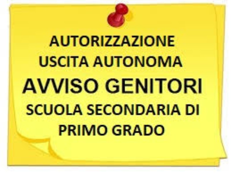 USCITA AUTONOMA CLASSI PRIME SCUOLA SECONDARIA